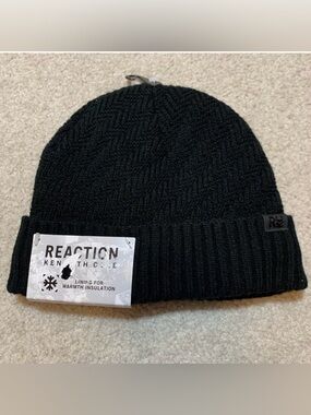 Kenneth Cole‎ Reaction Black Knit Hat Beanie NWT